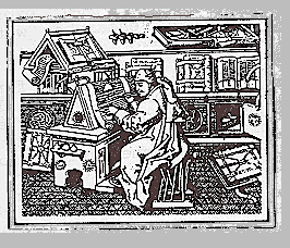 Old Manuscript Woodcut