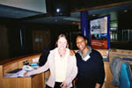 Caroline and Wena on reception