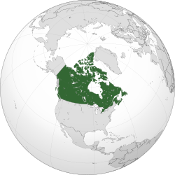 Locator map for Canada
