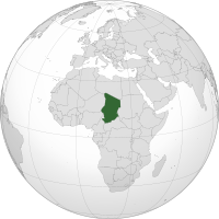 Locator map for Chad