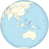 Locator map for Palau