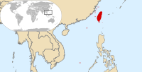Locator map for Taiwan