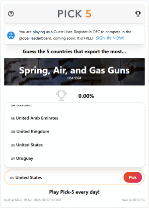 Screenshot of the Pick5 game